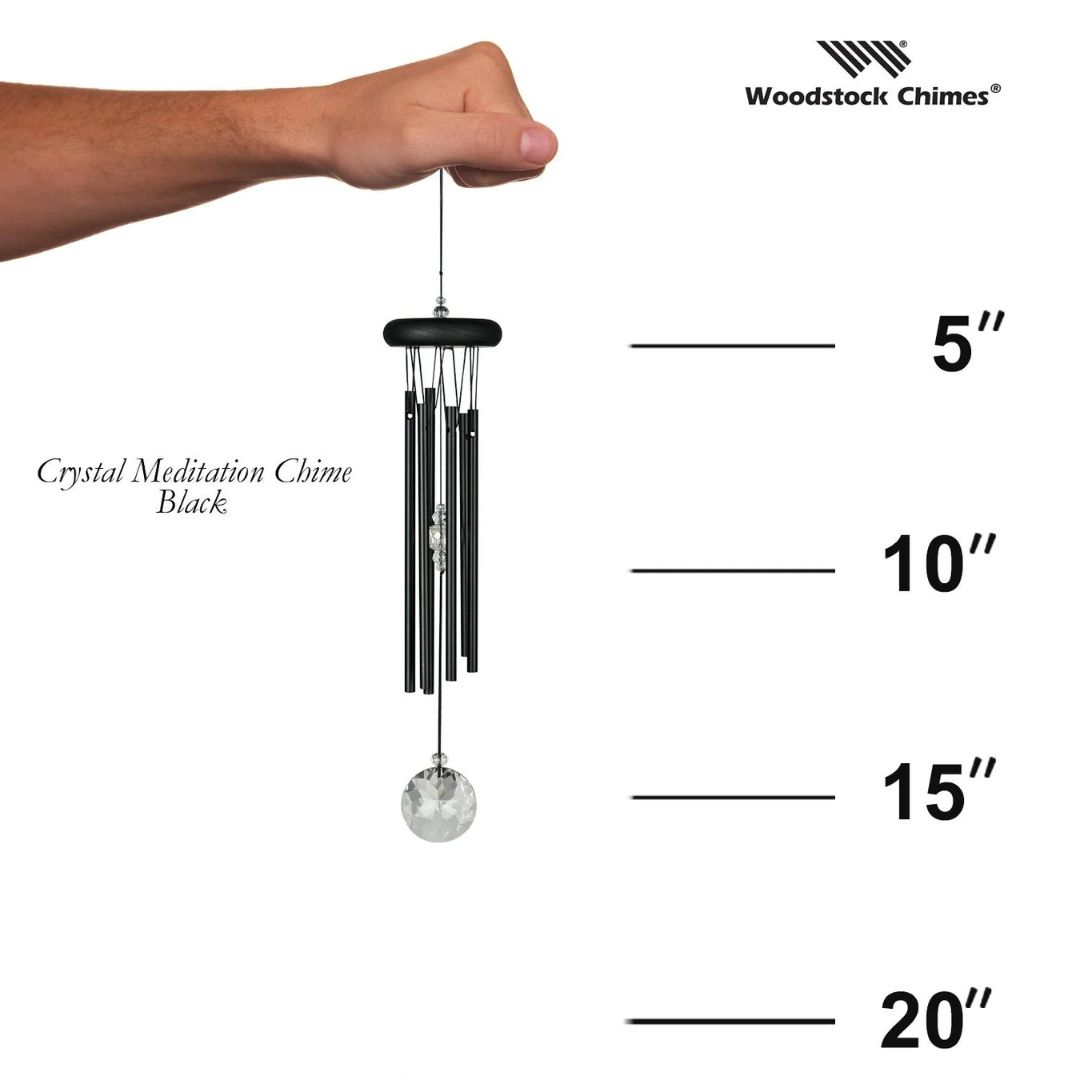 Crystal Meditation Chime – Woodstock Chimes – Black